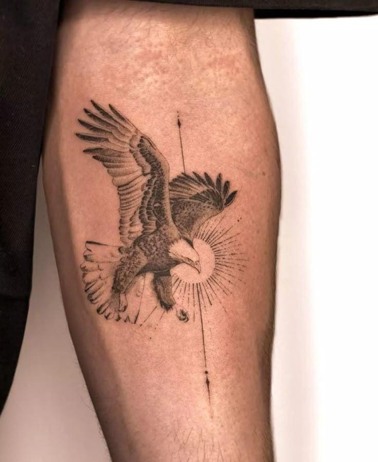 eagle tattoo on hand
