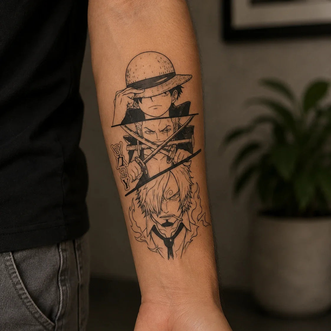 Monster Trio Tattoo on hand