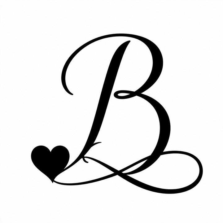 Signature Heart Initial Tattoo