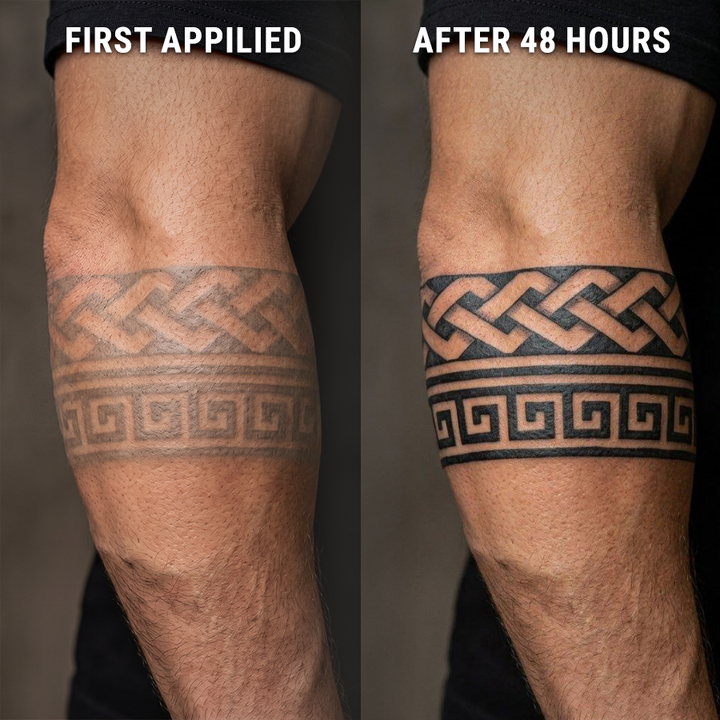Before-After-Thick-Tribal-Armband