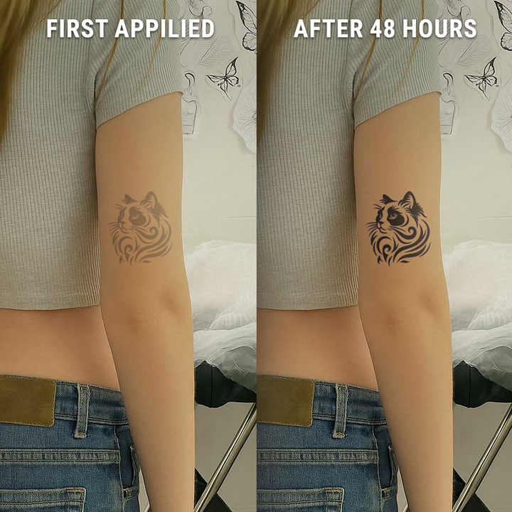 Before-After-Tribal-Cat