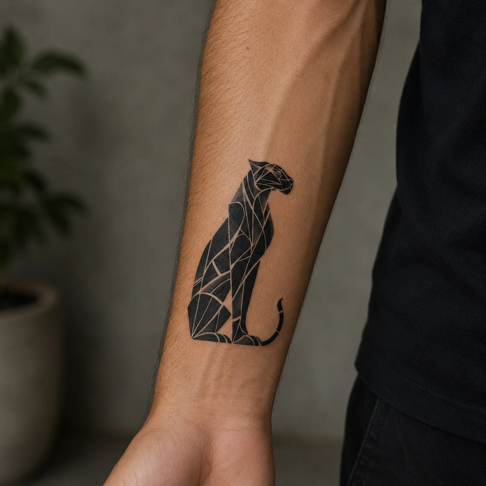 Black Panther Tattoo on man hand