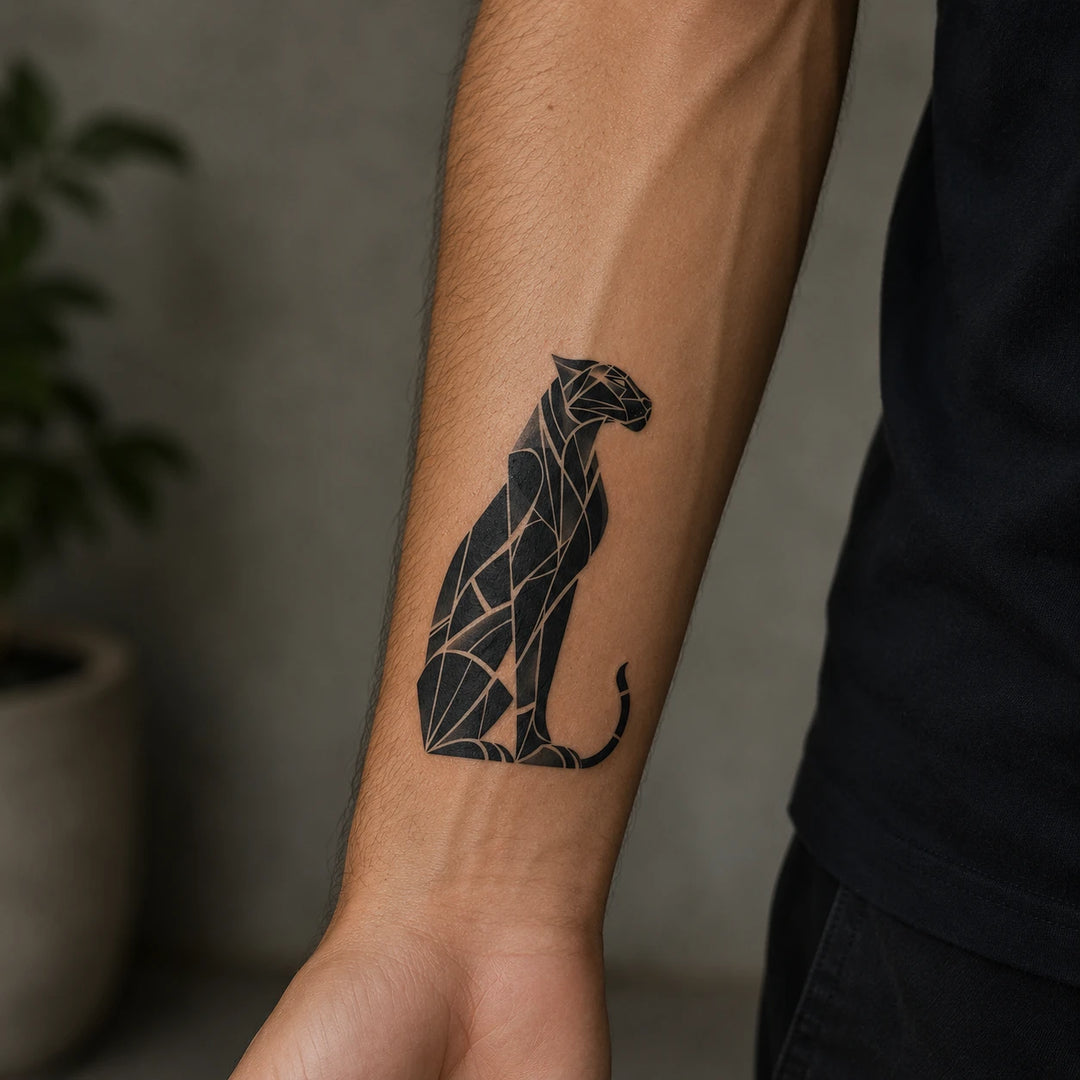 Black Panther Tattoo on man hand
