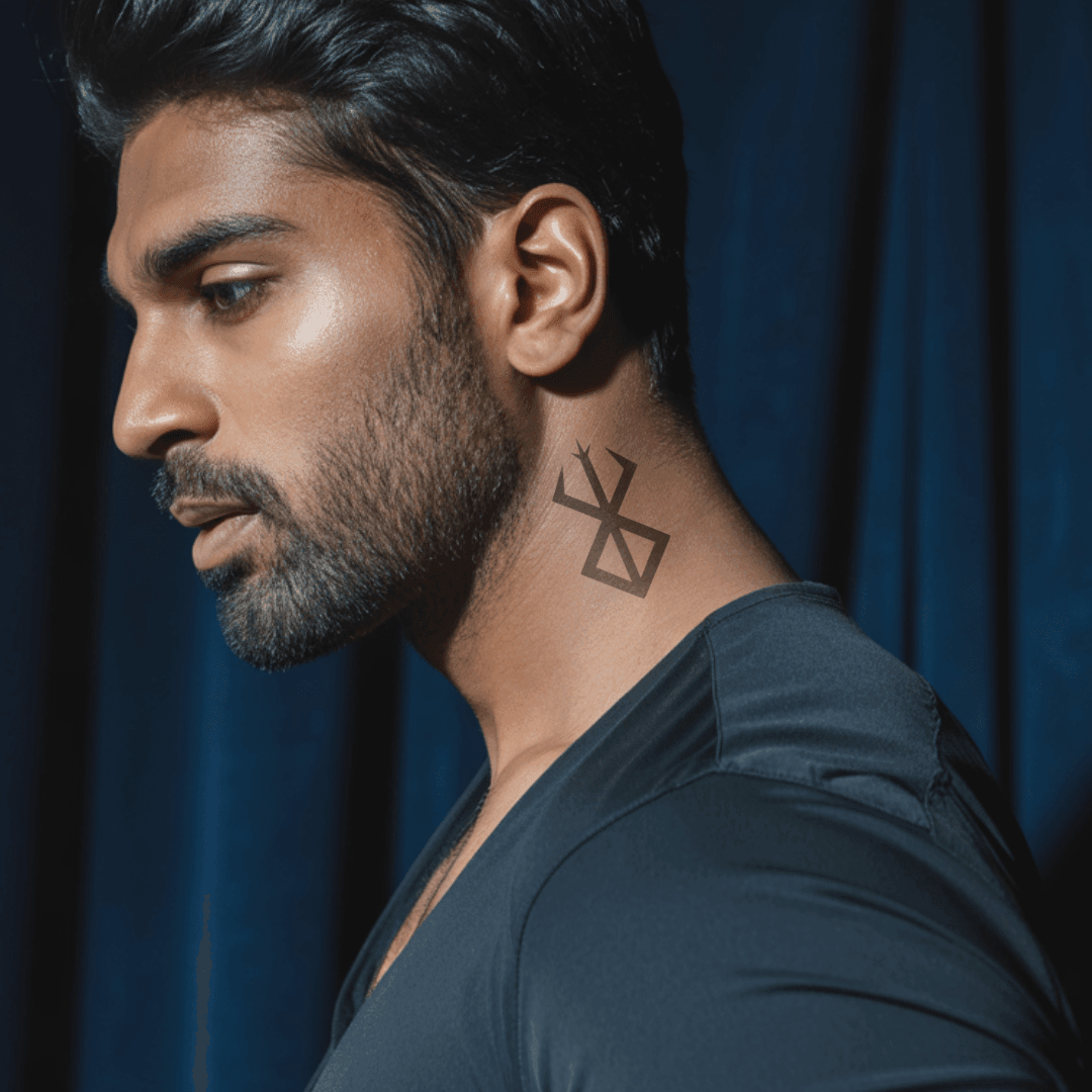 Brand of Sacrifice (Berserk) Tattoo On Neck