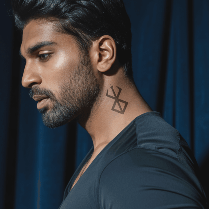 Brand of Sacrifice (Berserk) Tattoo On Neck