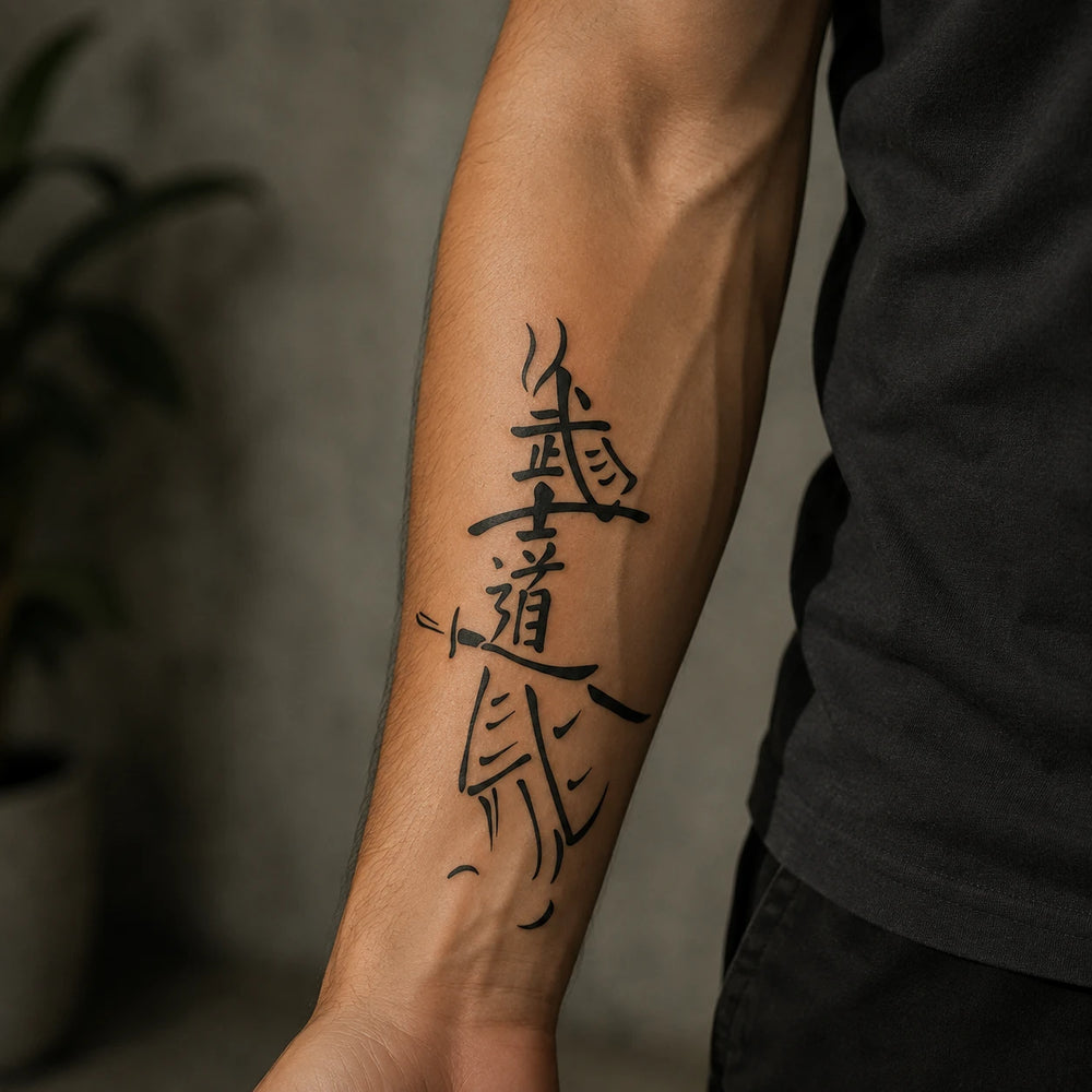 Bushido warrior Tattoo on Man Forearm