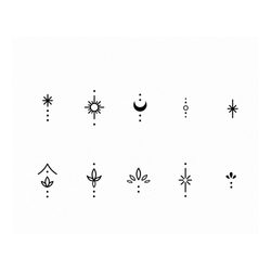 Celestial Finger Tattoos
