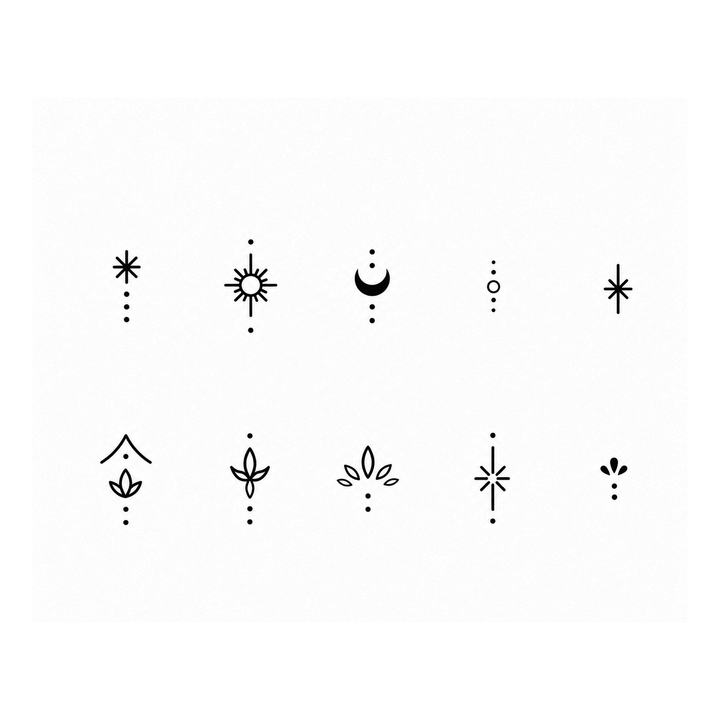 Celestial Finger Tattoos - inkbolt