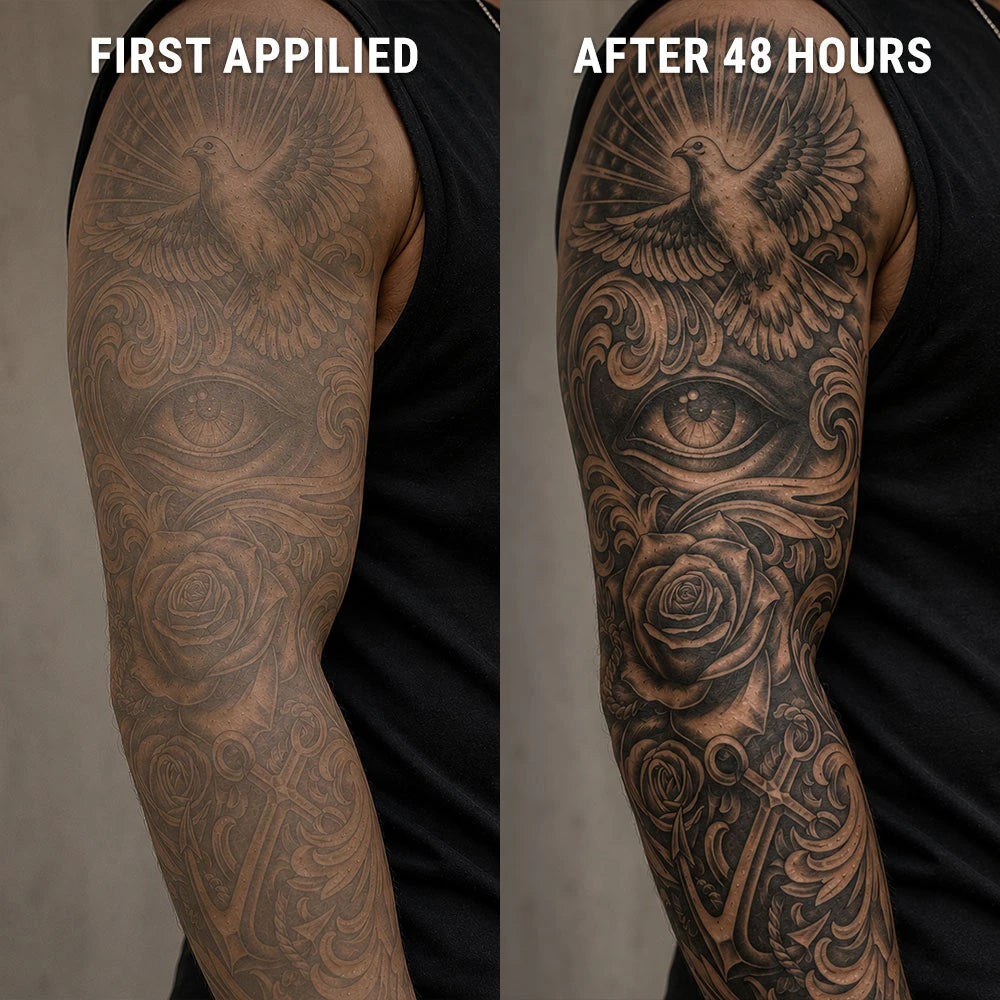 Dove-Roses-Sleeve-after-before
