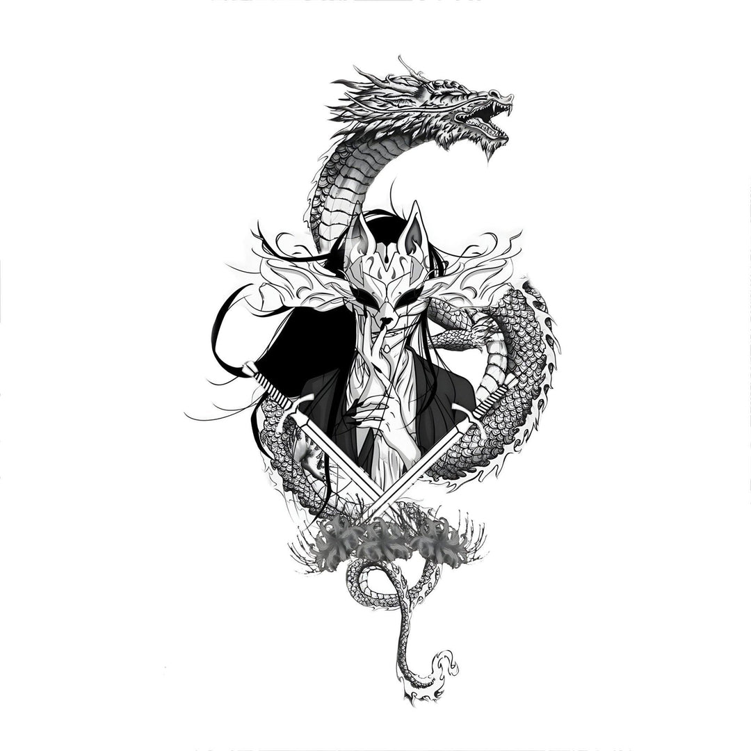 Dragon & Kitsune Warrior