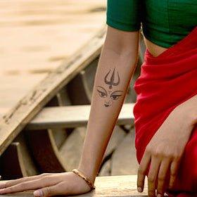 Durga Maa tattoo on hand