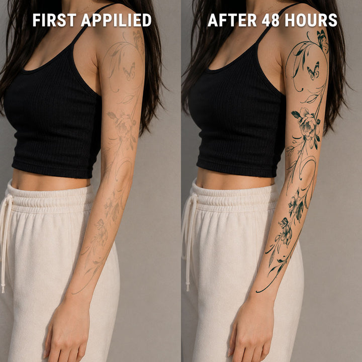 Floral-Sleeve-after-before