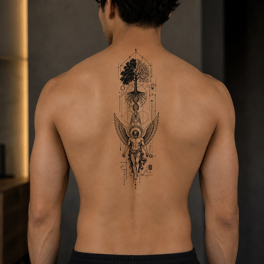 Genesis Tattoo On a Man Back
