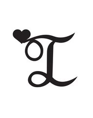 Signature Heart Initial Tattoo