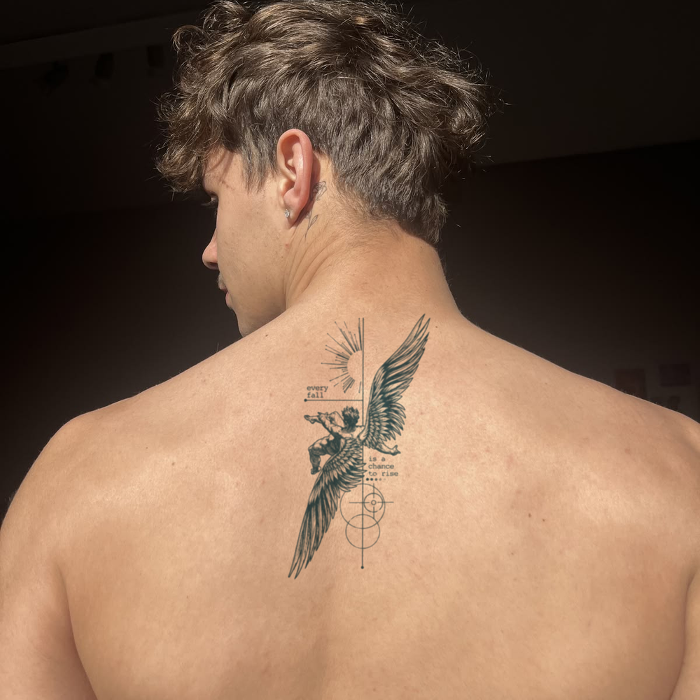 Icarus Tattoo On back 