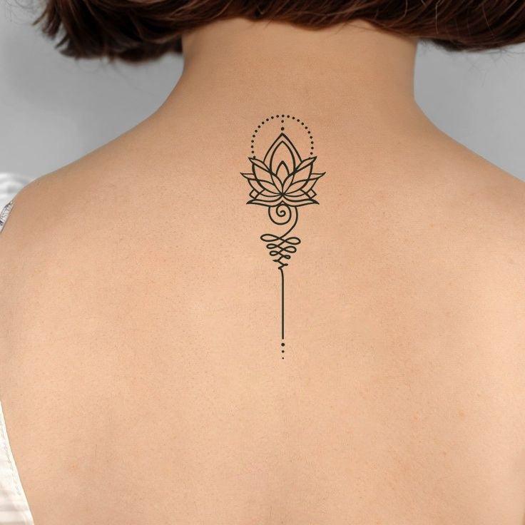 Lotus unalome on Back
