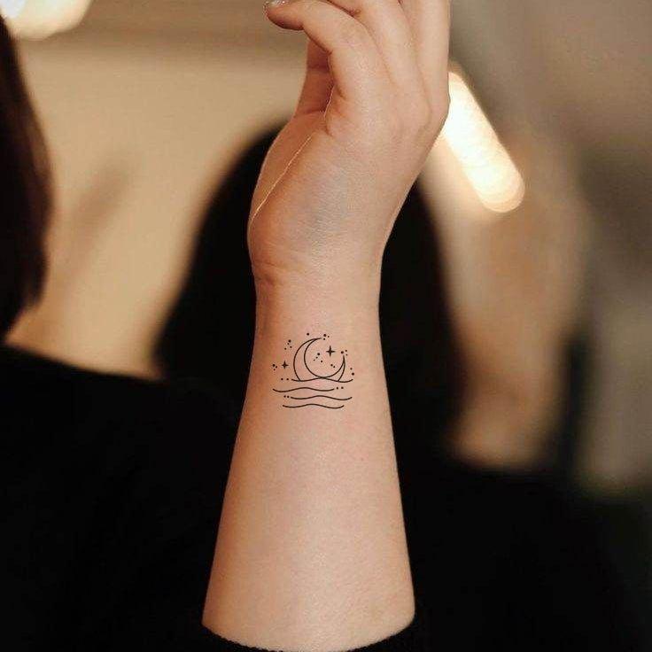 Lunar Calm Tattoo On Hand
