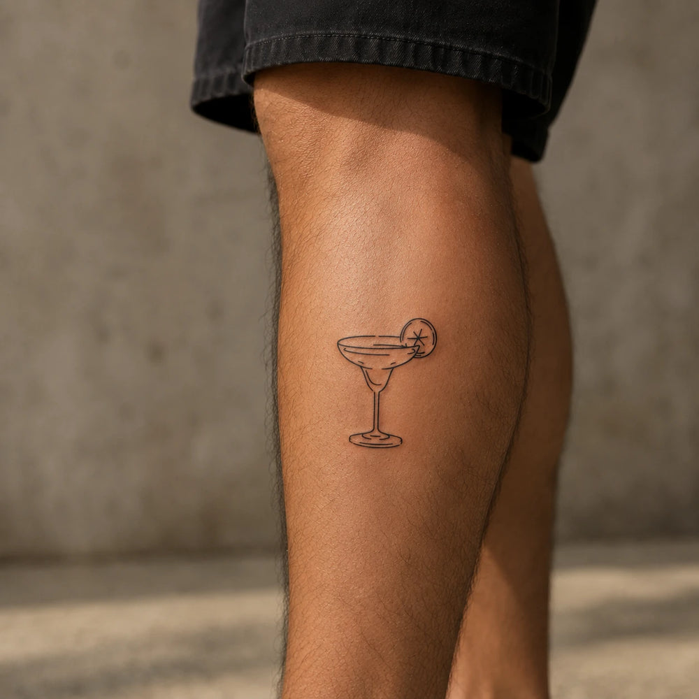 Margarita Tattoo On Leg