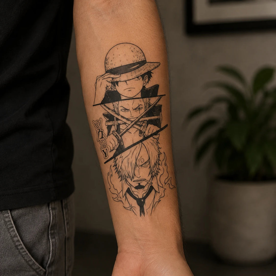 Monster Trio Tattoo on hand