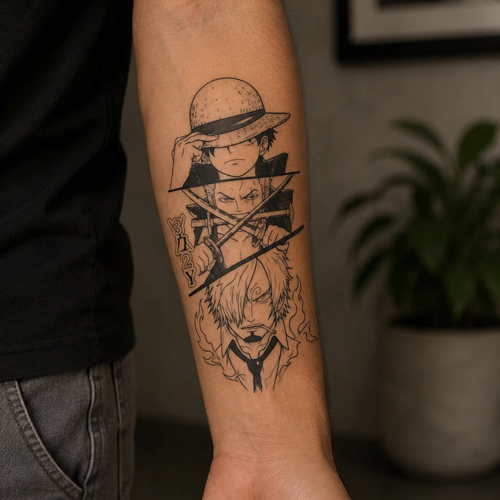 Monster Trio Tattoo on hand