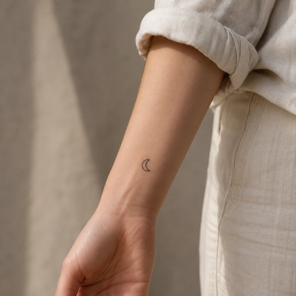 Moon Tattoo on hand