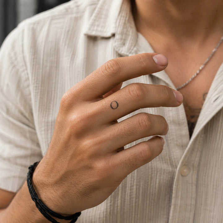 O Letter Tattoo on hand
