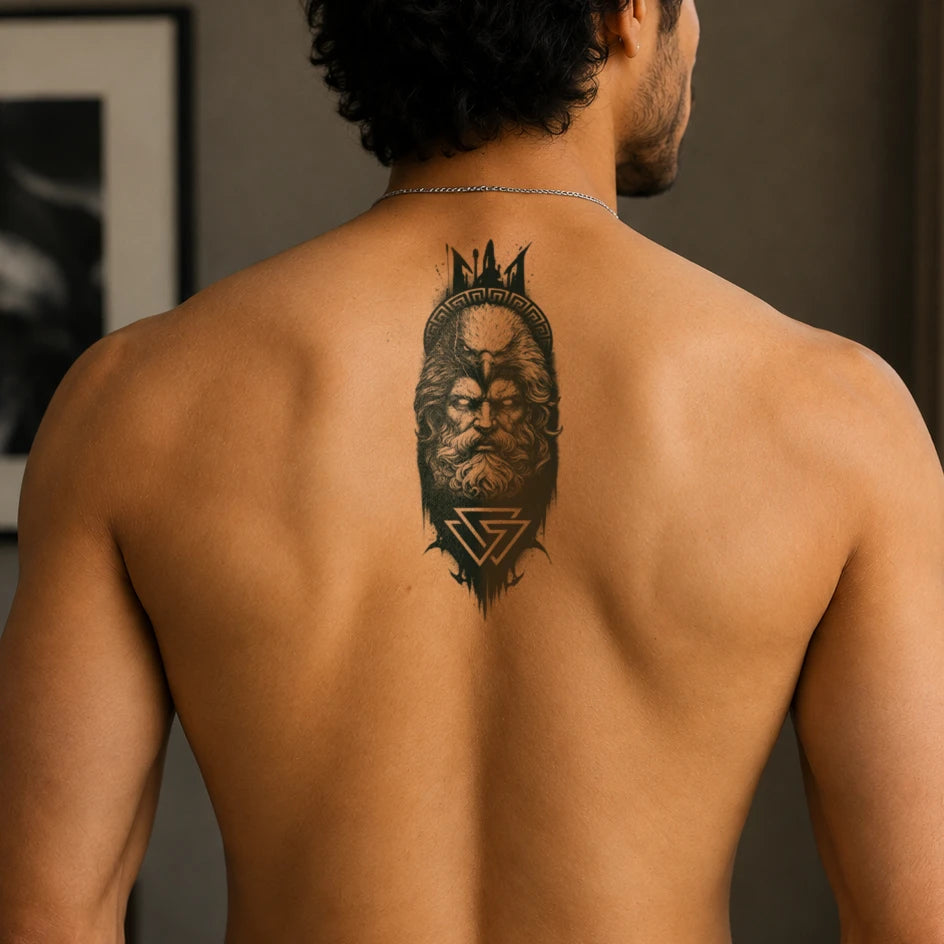 Odin tattoo on back