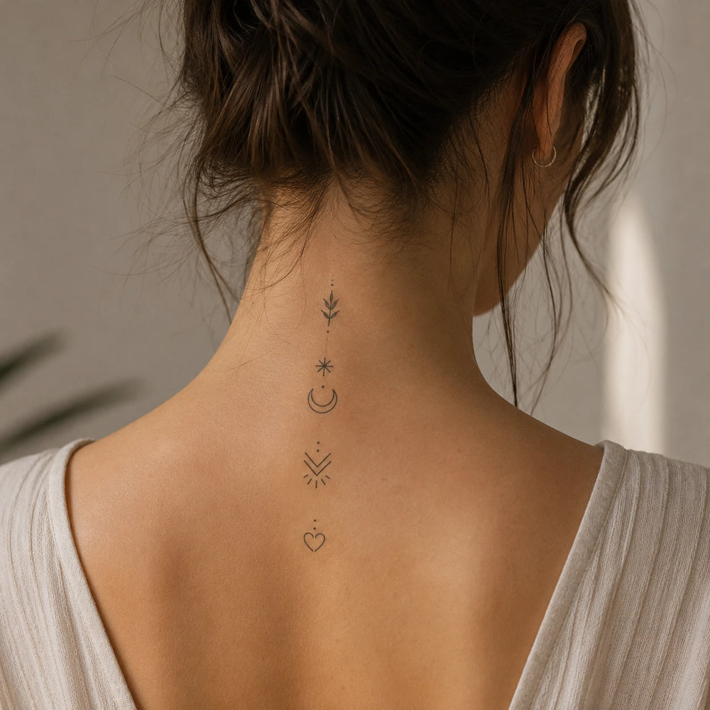 Ornament Tattoo on woman's back