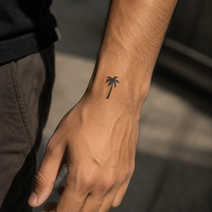 Palm Tree Tattoo on hand