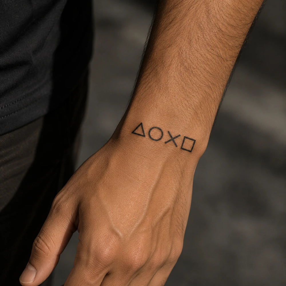 PlayStation Controller Tattoo on hand