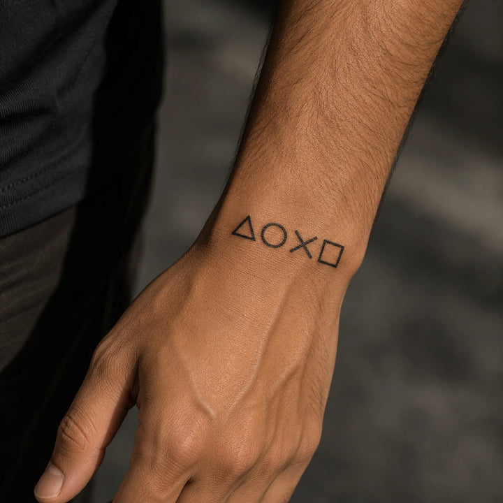 PlayStation Controller Tattoo on hand