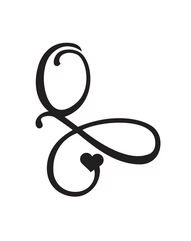 Signature Heart Initial Tattoo