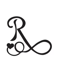 Signature Heart Initial Tattoo