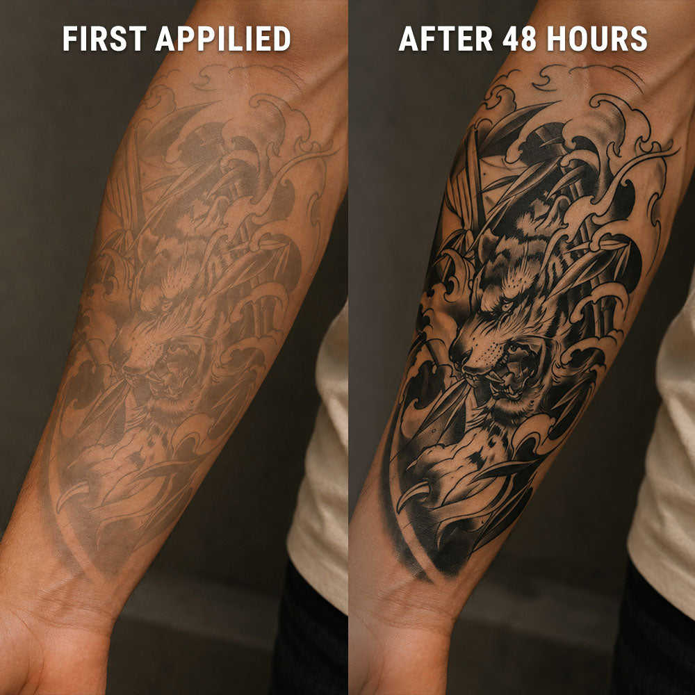 Roaring-Tiger-Half-Sleeve-after-before