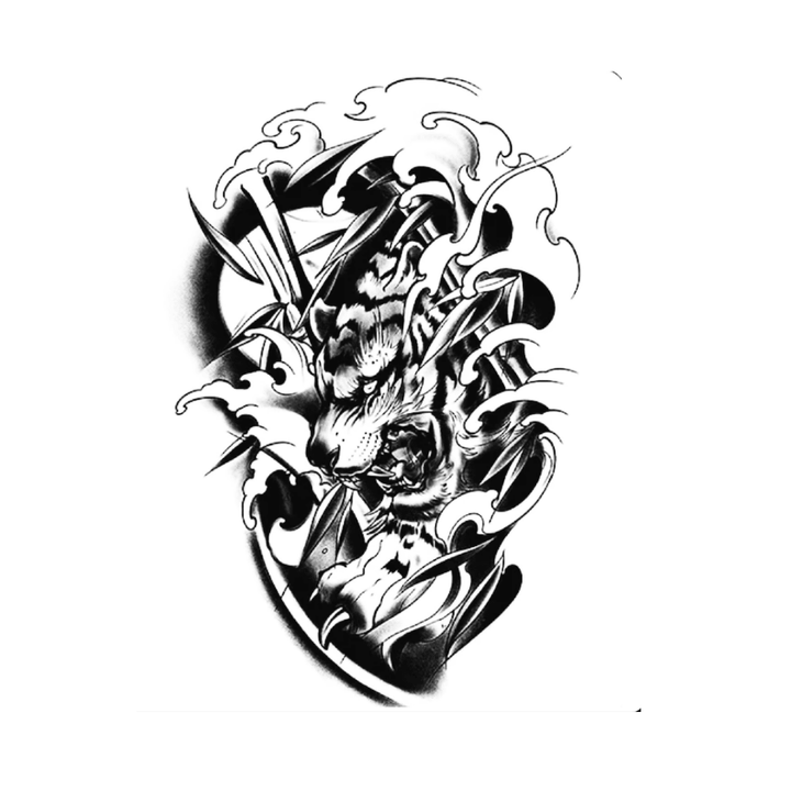Roaring Tiger Half Sleeve - inkbolt