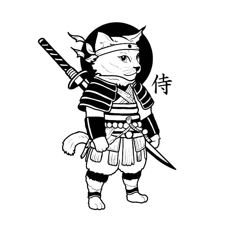 Samurai Cat - inkbolt