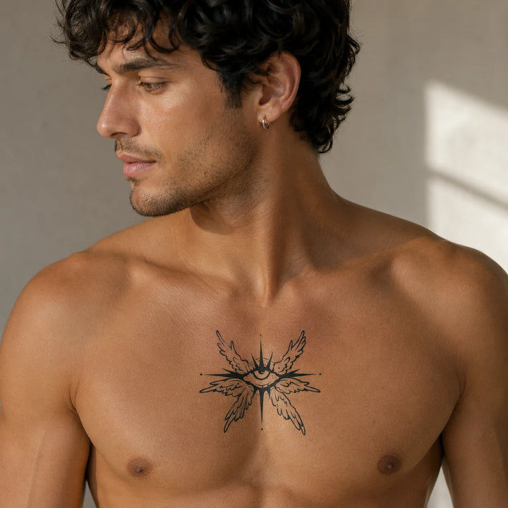 Seraphim Eye tattoo on man chest