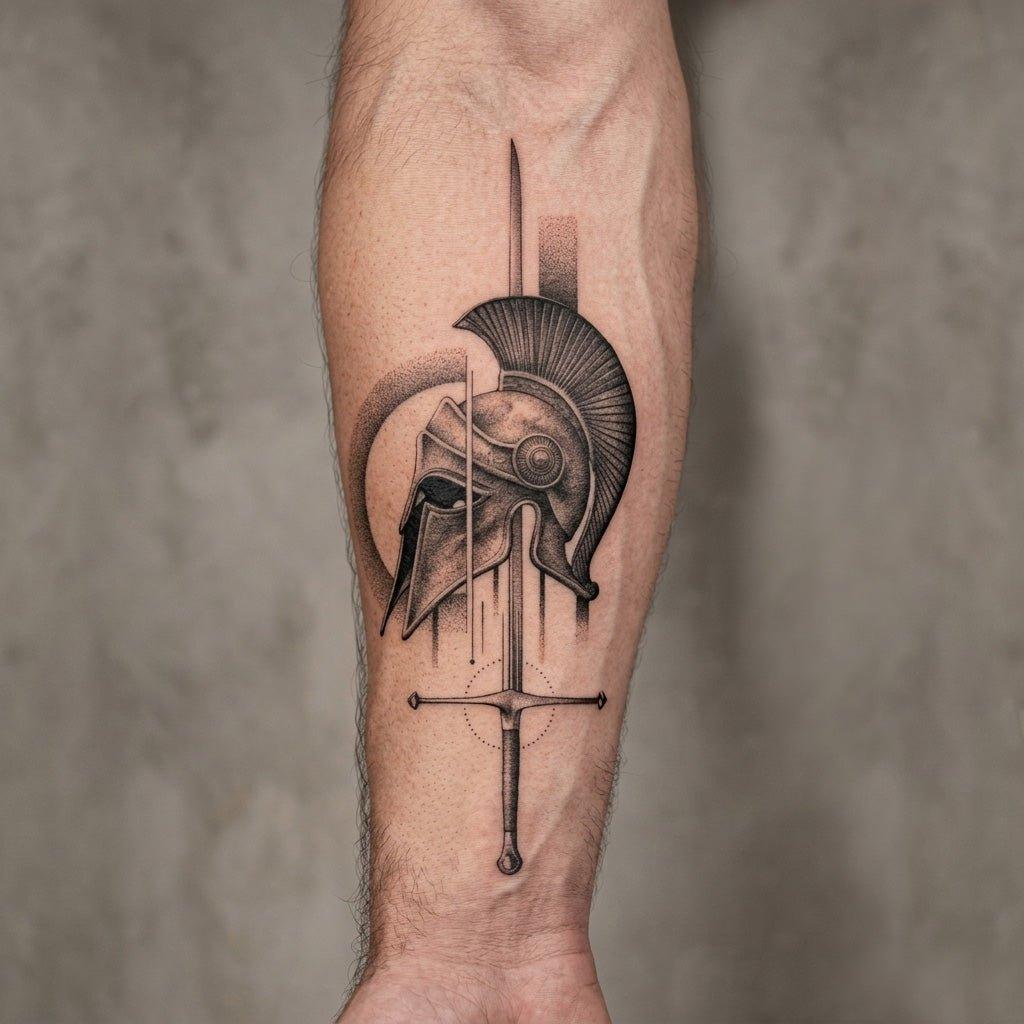 Spartan Fury Tattoo on Arm