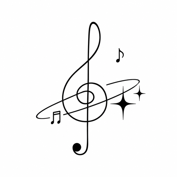 Treble clef note - inkbolt