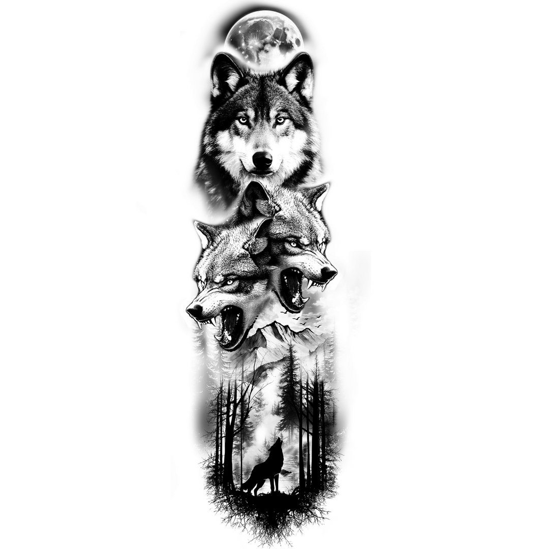 Twin Wolves Sleeve