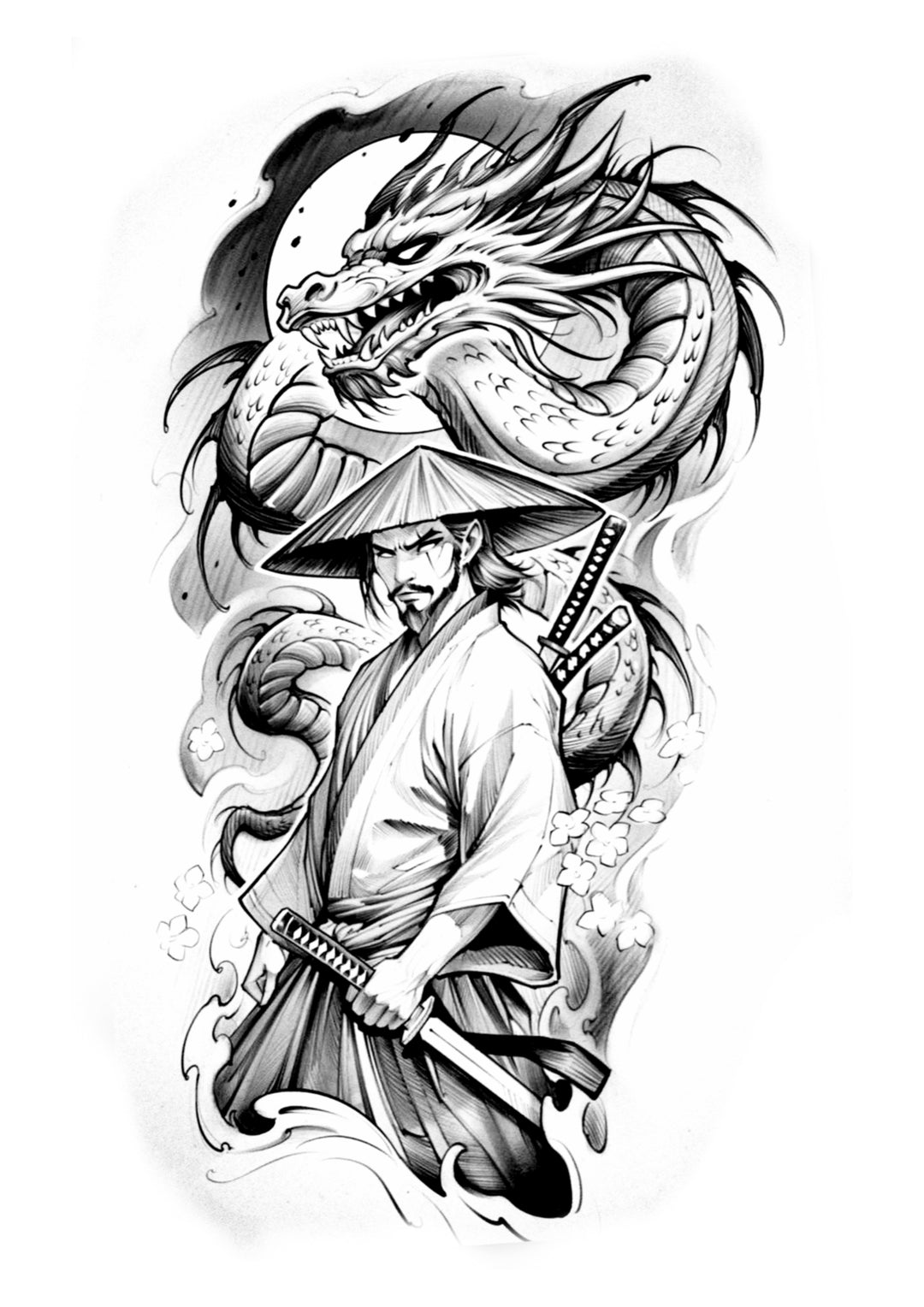 Samurai with Dragon Tattoo