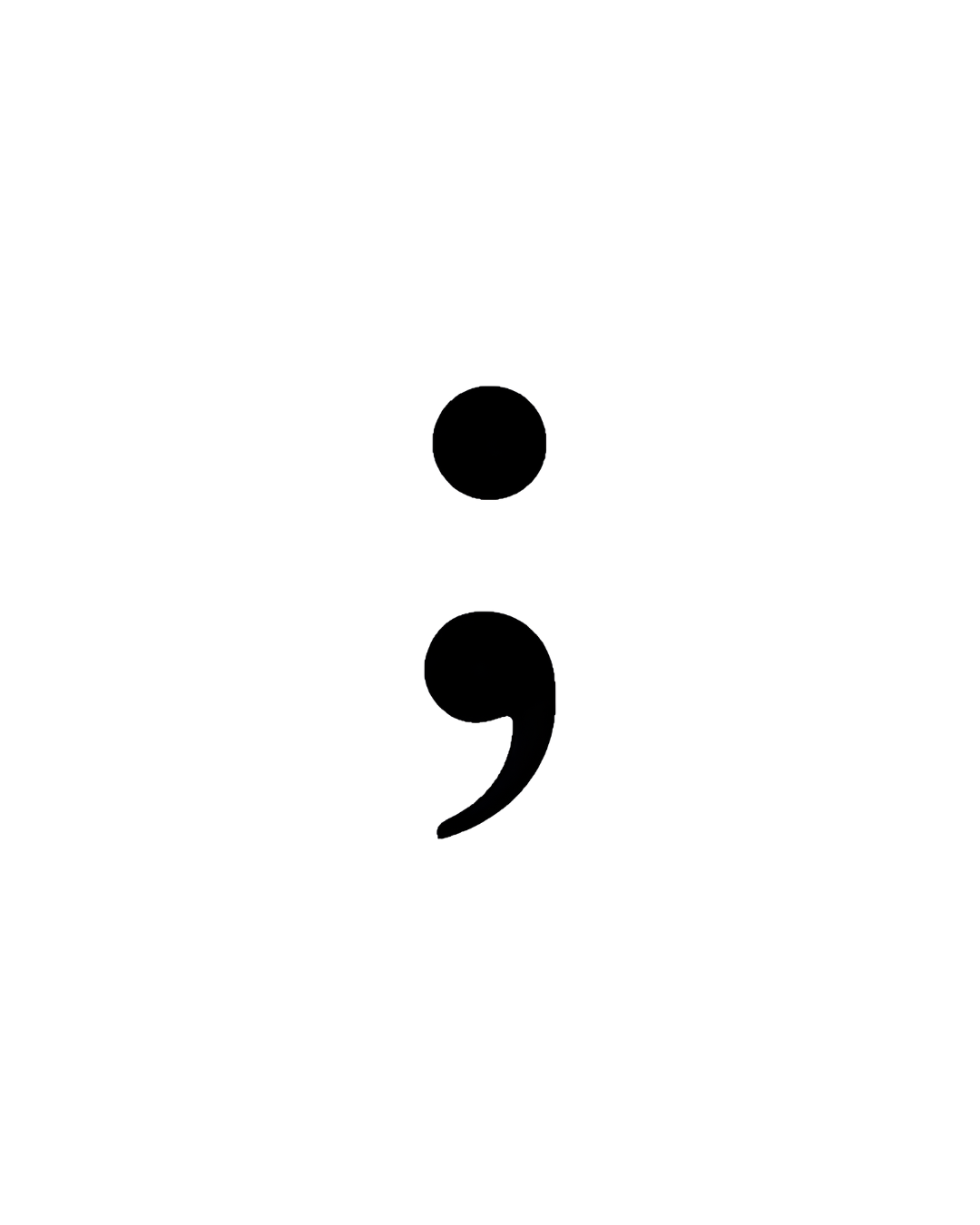 Semicolon Tattoo