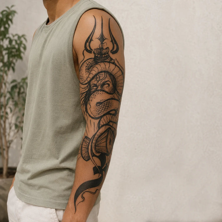 Vasuki Veil Sleeve Tattoo