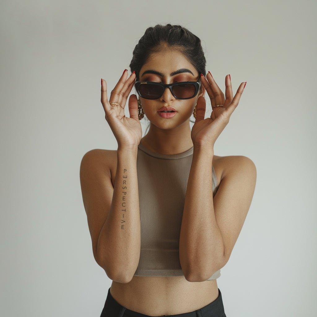Vertical Perspective tattoo on hand