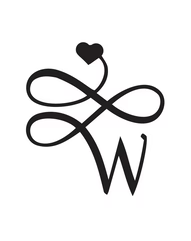 Signature Heart Initial Tattoo
