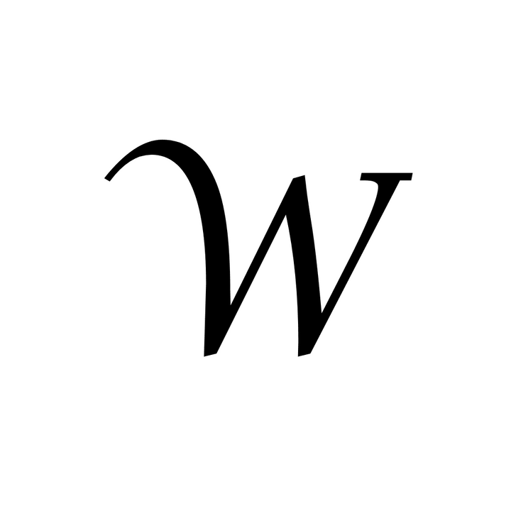 W Letter Tattoo - inkbolt
