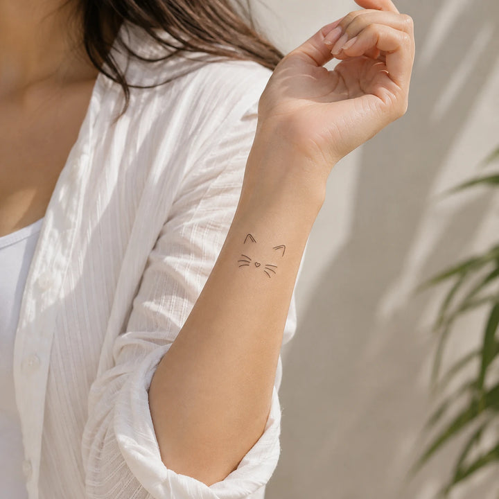 Whiskers Tattoo On Forearm