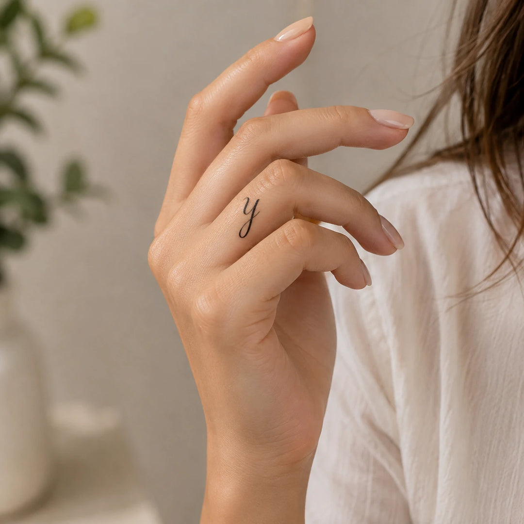 Y Letter Tattoo On Hand