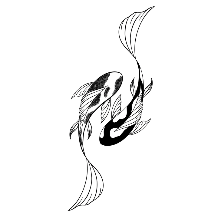 Yin Yang Koi Fish