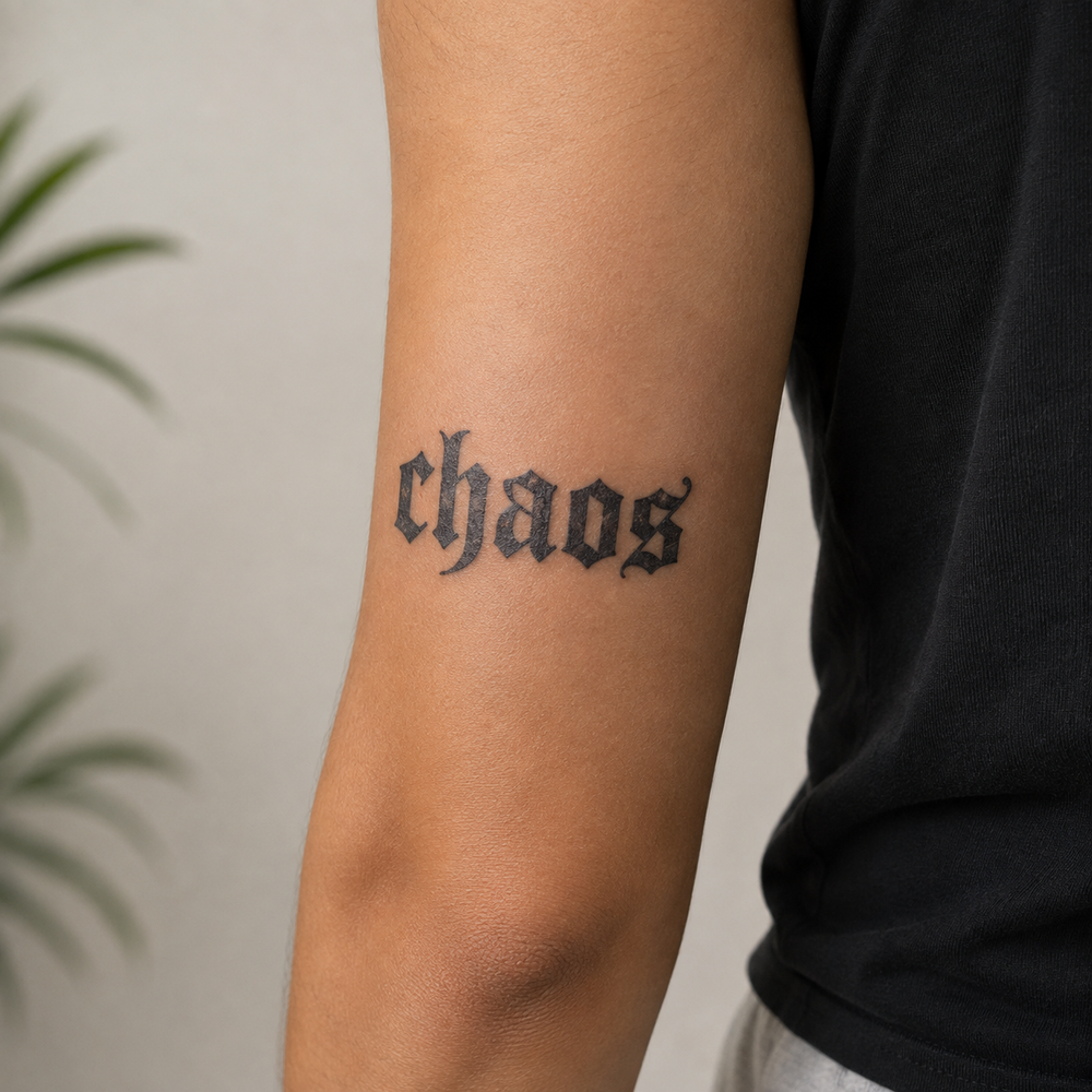 chaos Tattoo on Arm